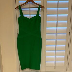 SHEIN Vibrant Green Midi Dress